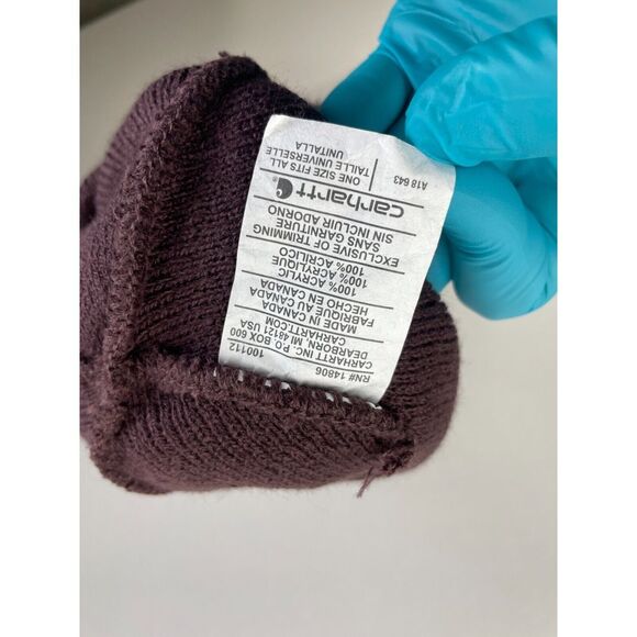 Carhartt Men's Tonal Patch Beanie One Size Brown Purple - Picture 9 of 10